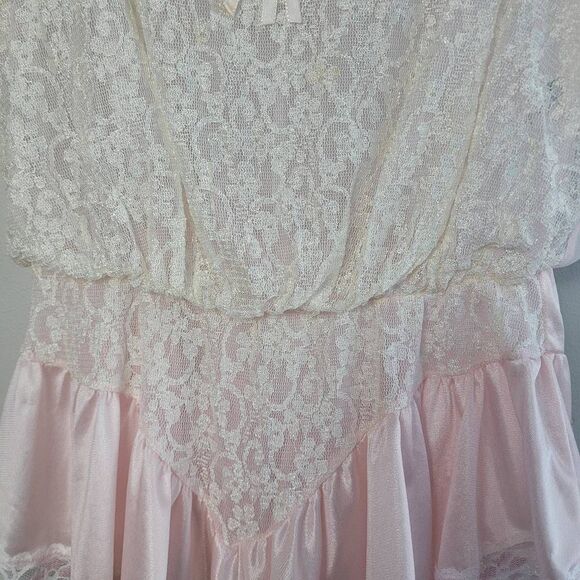 Vintage Tosca of California medium lace bodysuit teddy lingerie pastel coquette - Picture 5 of 13